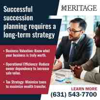 Business advisors discussing succession planning and financial strategy in a meeting