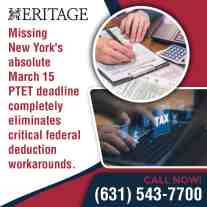 Tax professional reviewing New York PTET election documents and digital tax planning tools to help business owners maximize deductions and meet filing deadlines.