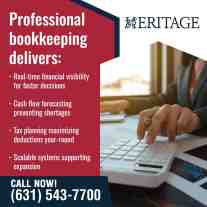 Bookkeeping graphic highlighting financial visibility and cash flow forecasting.