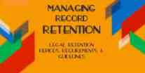 Illustration highlighting business record retention with a focus on legal retention periods, compliance requirements, and document management best practices.